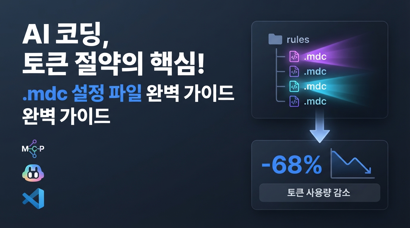 Cursor .mdc 도입 — 쓸데없는 토큰 70% 줄이는 에이전트 설정법