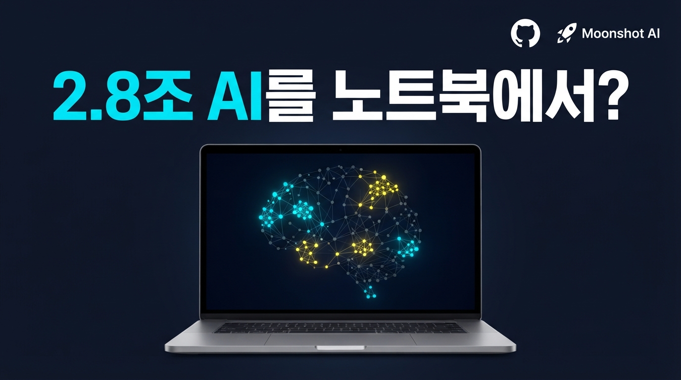 Kimi K3 출시 — 2.8조 매개변수 AI를 노트북에서 돌리는 비결