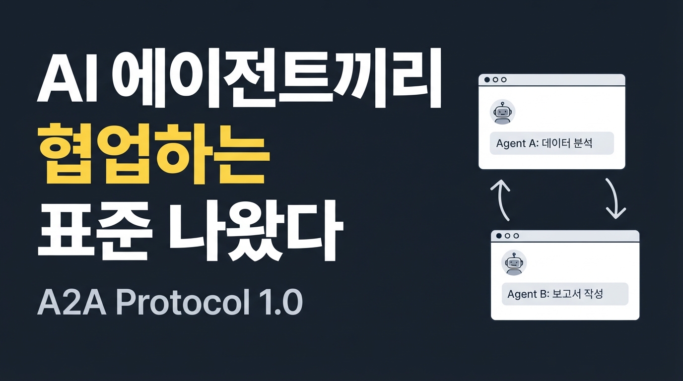 A2A 프로토콜 1.0 — 서로 다른 AI 에이전트끼리 협업하는 표준
