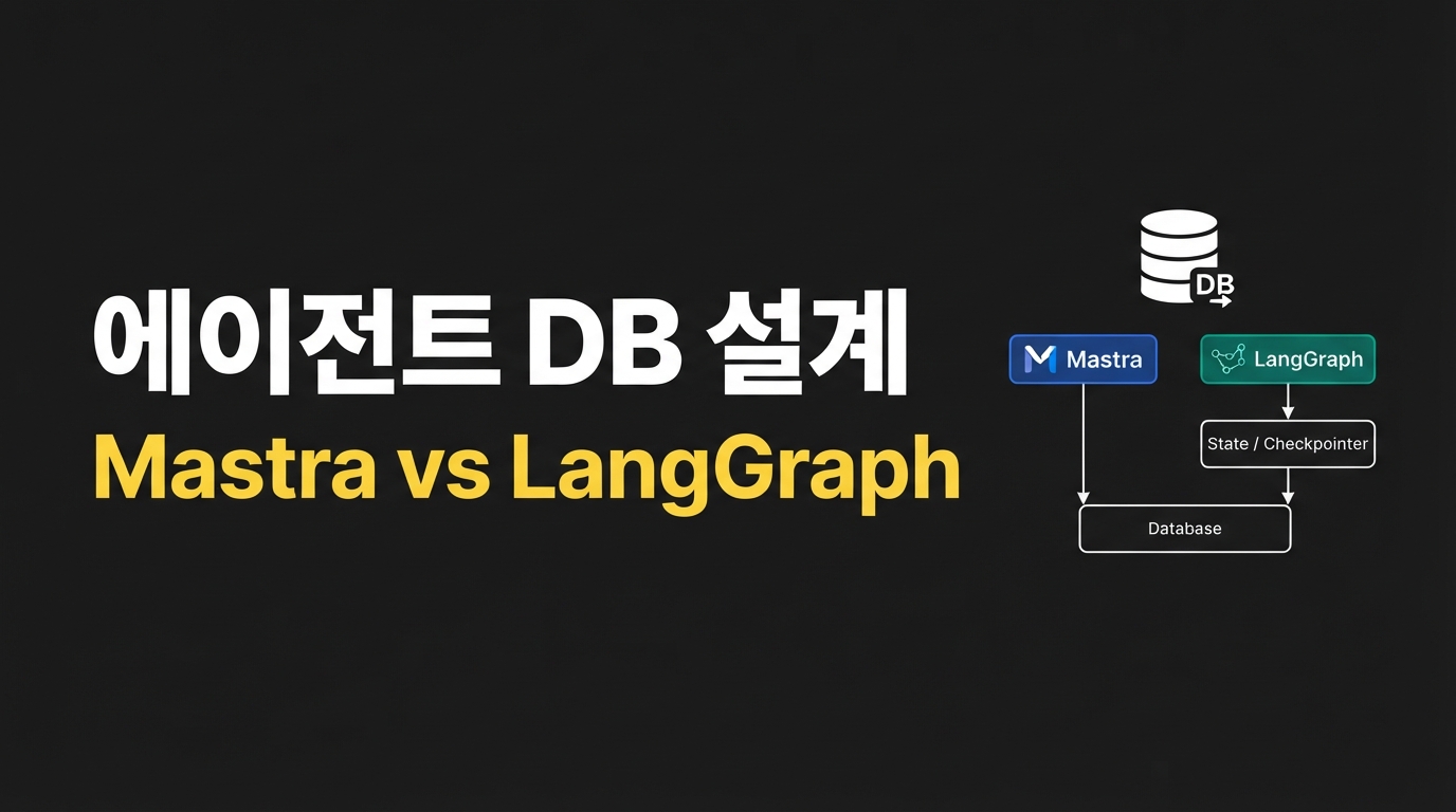 AI 에이전트 상태 관리 — Mastra와 LangGraph.js의 DB 설계 패턴