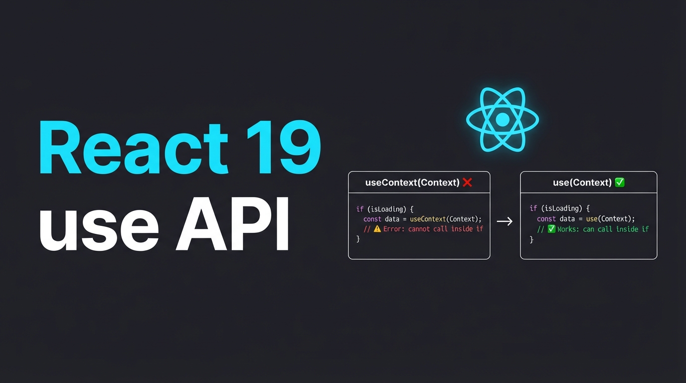 React 19 use API: Hook의 제약을 깨고 조건문과 반복문에서 비동기 데이터 처리하기