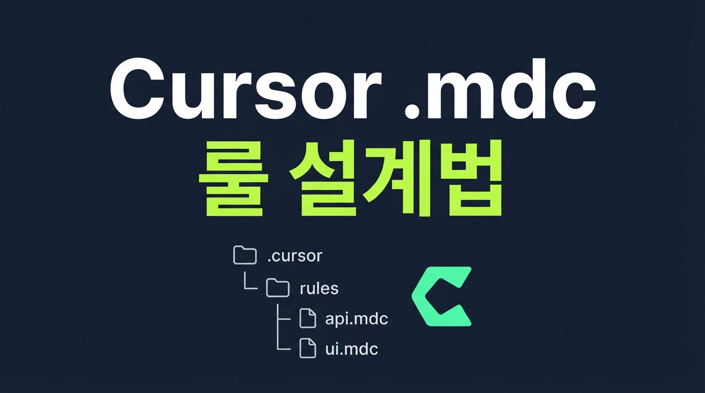 Cursor .mdc 도입 가이드 — 컨텍스트 낭비와 AI 환각 줄이기