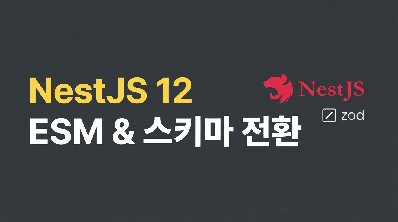 NestJS 12 전환 대응: ESM 마이그레이션 전략과 Standard Schema 기반 검증 성능 분석