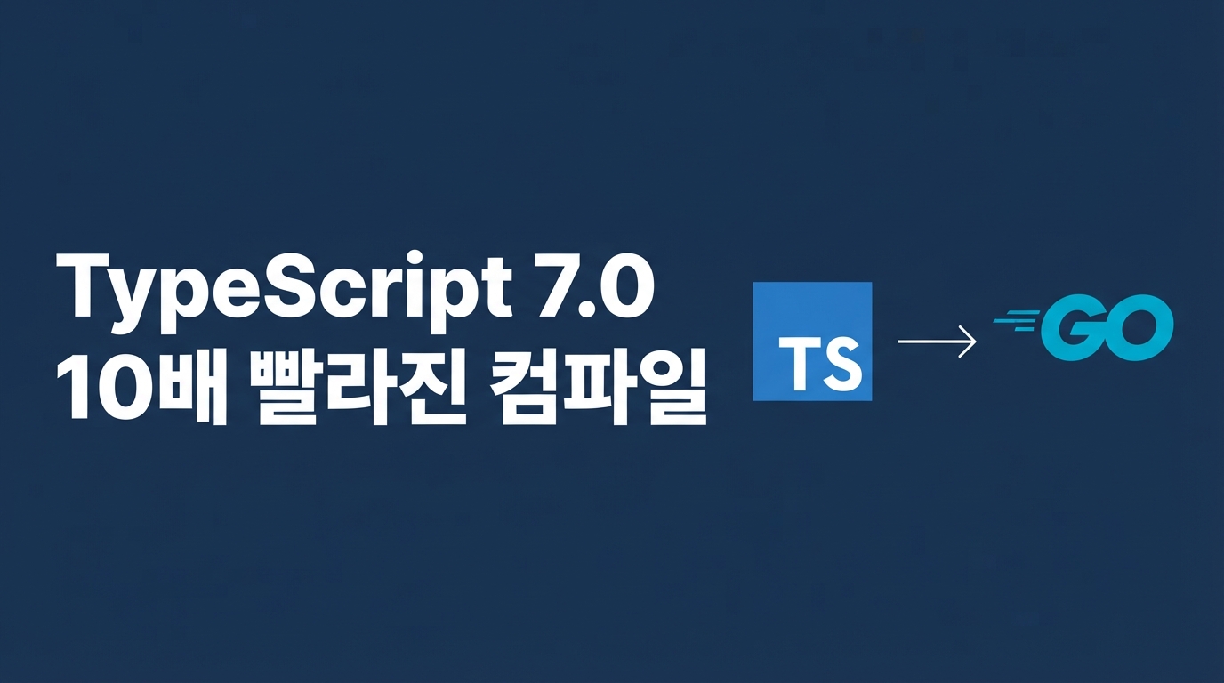 TypeScript 7.0 출시 — Go 네이티브 전환으로 빌드가 10배 빨라진다