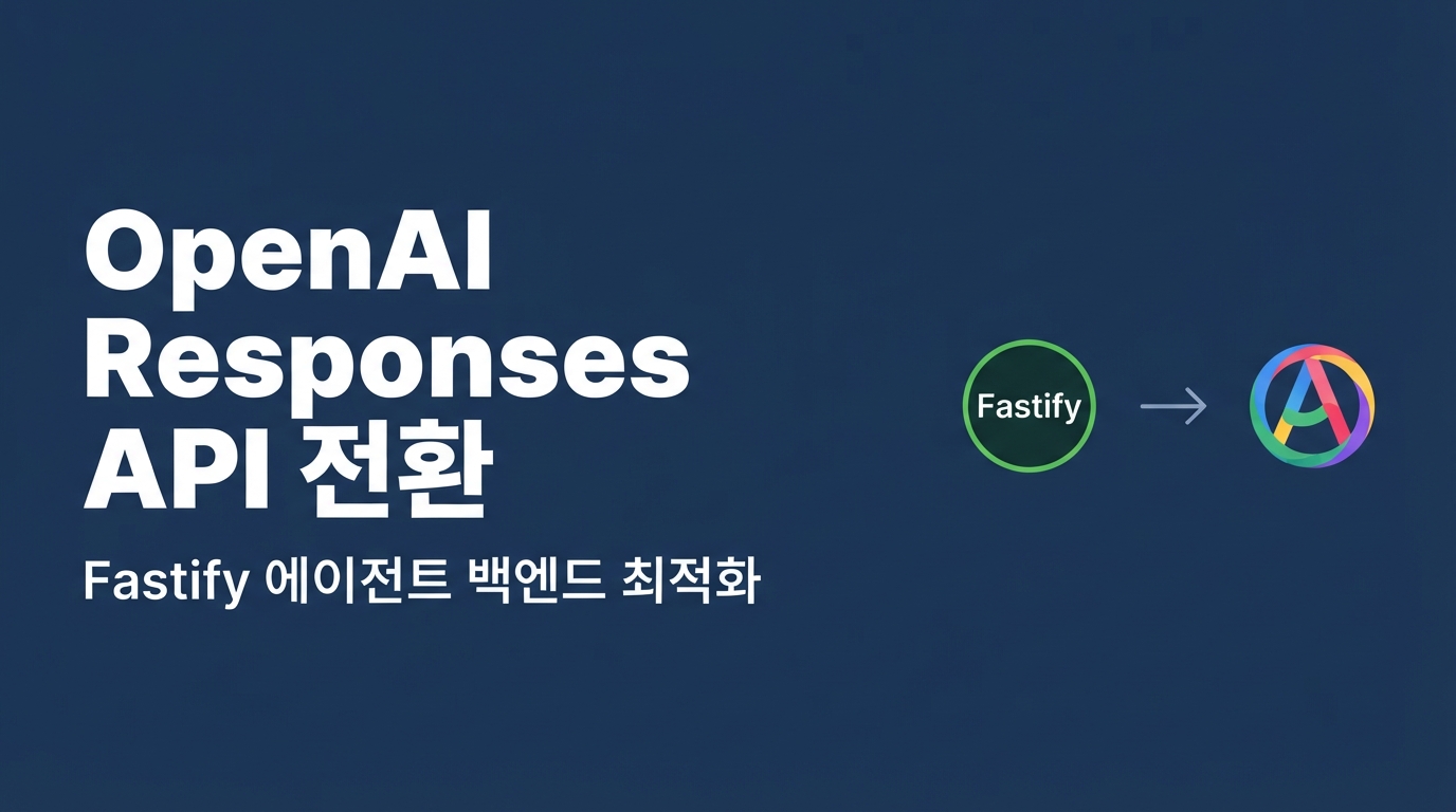 OpenAI Responses API 전환 — Fastify로 최적화하는 에이전트 백엔드