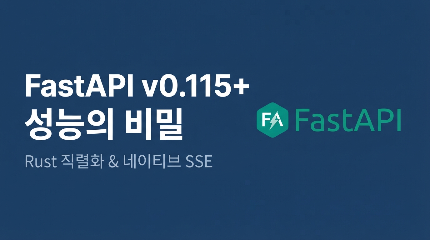 FastAPI v0.115+ 성능 — Rust 기반 직렬화와 네이티브 SSE 도입
