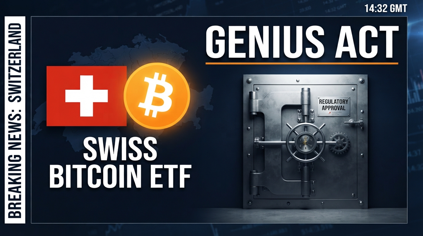 Switzerland Opens Retail Bitcoin ETF Gates as OCC Locks in GENIUS Act Stablecoin Rules