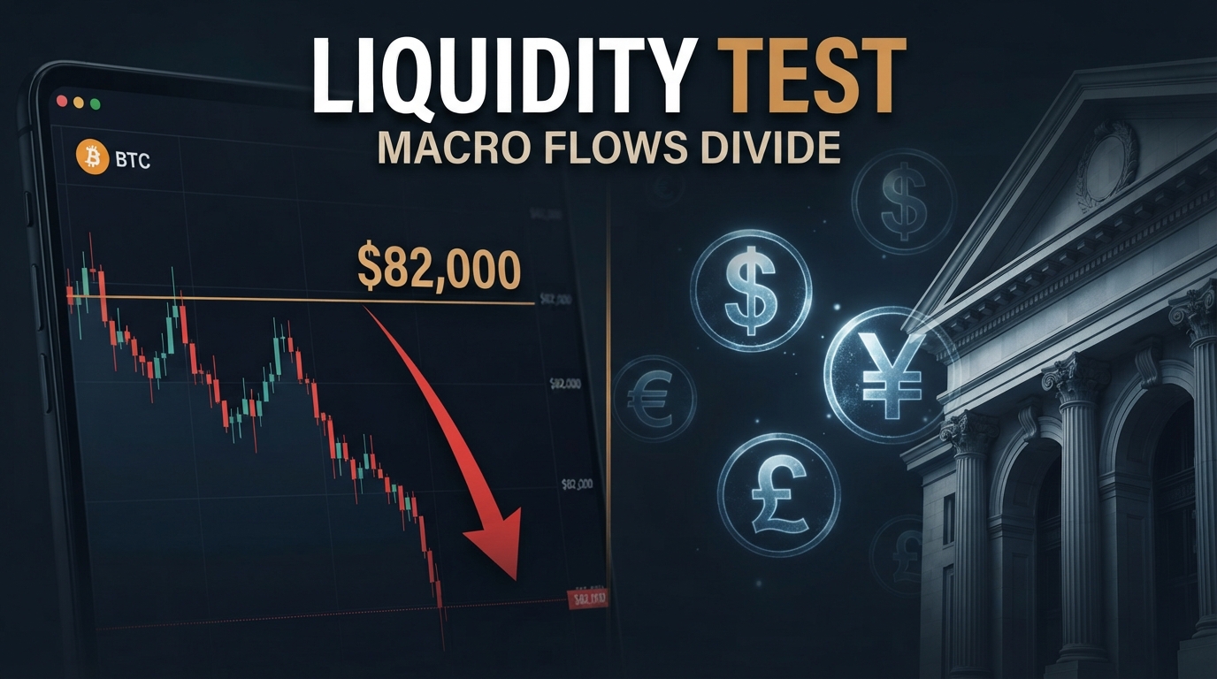 Fragile Risk Appetite Drags Bitcoin Below $82,000 as Macro Pressures Collide