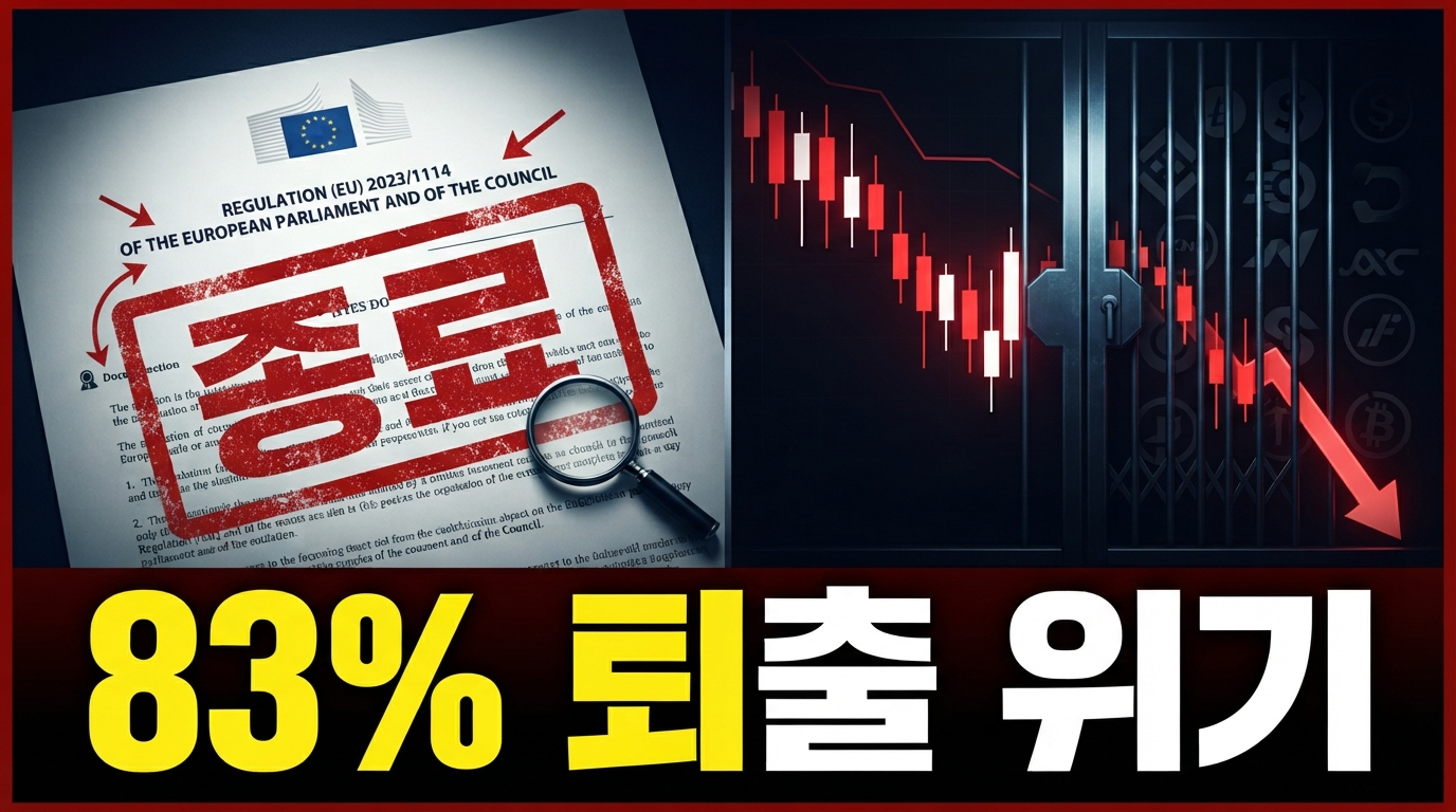 유럽 MiCA 유예기간 종료: 83% 암호화폐 기업 퇴출 위기와 시장 재편