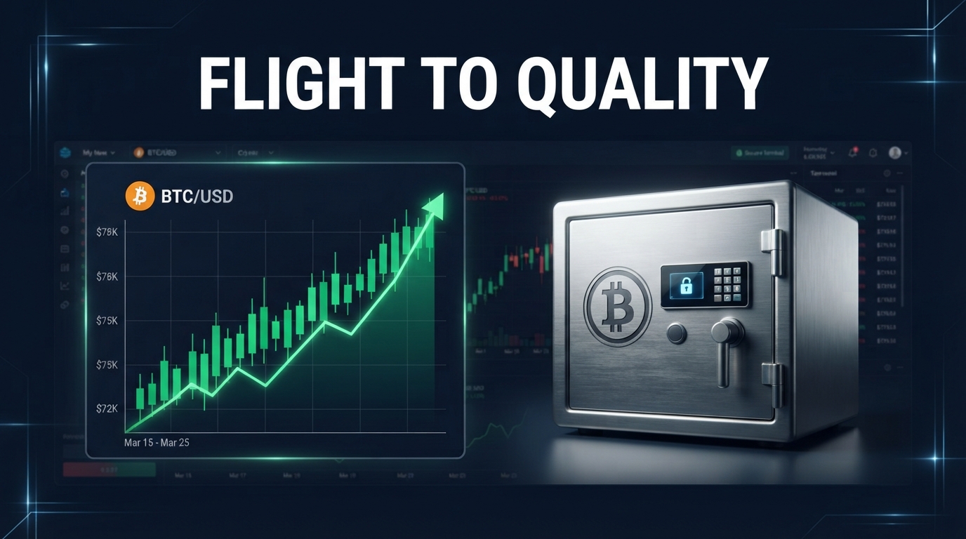 Bitcoin $80k 돌파 직전 — 기관 자금, 대형 자산으로만 쏠린다