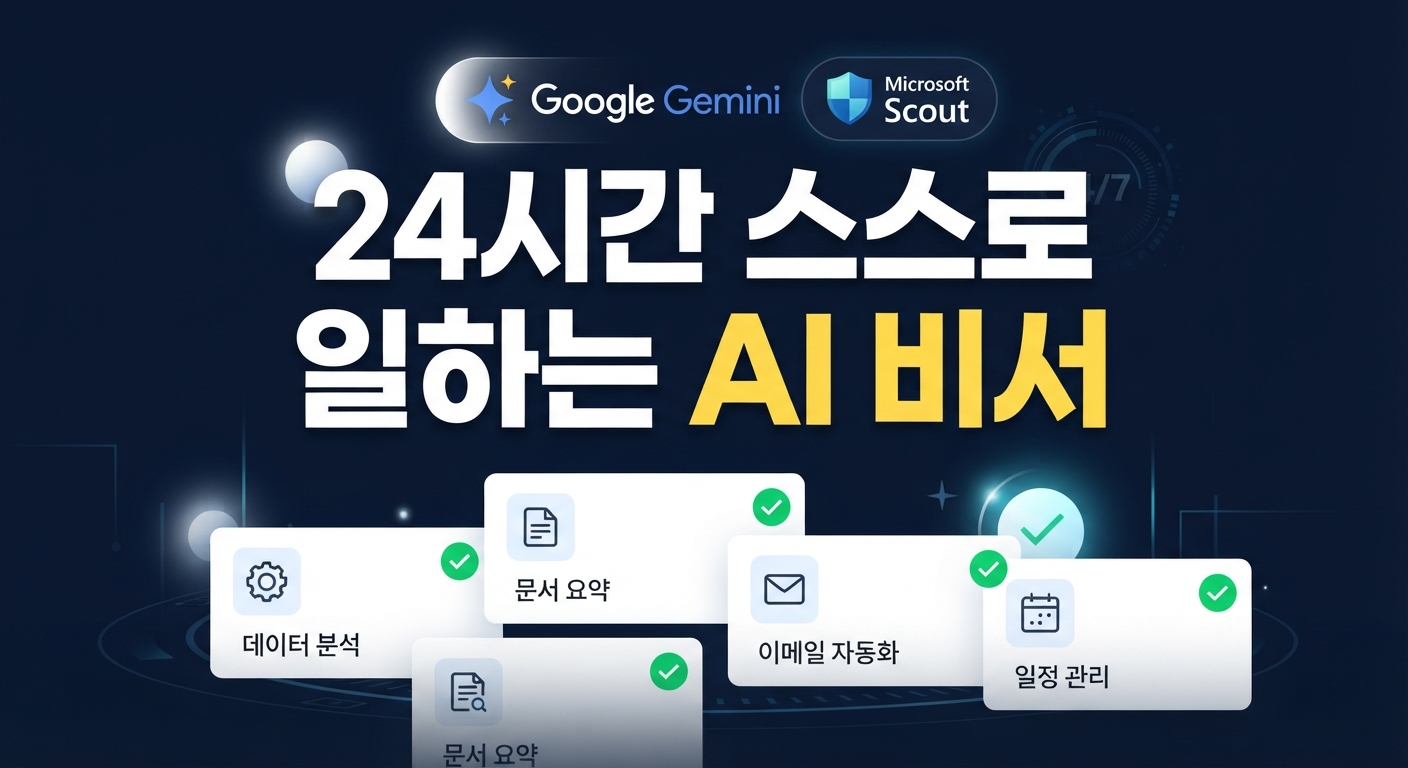 Gemini Spark & Microsoft Scout — 24시간 스스로 일하는 배경 AI가 온다
