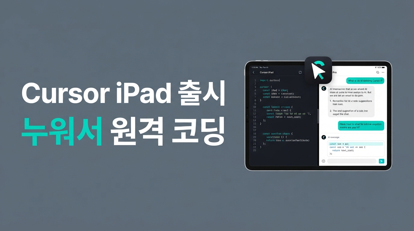 Cursor iPad 앱 출시 — 원격으로 노트북 제어하며 코딩하는 법