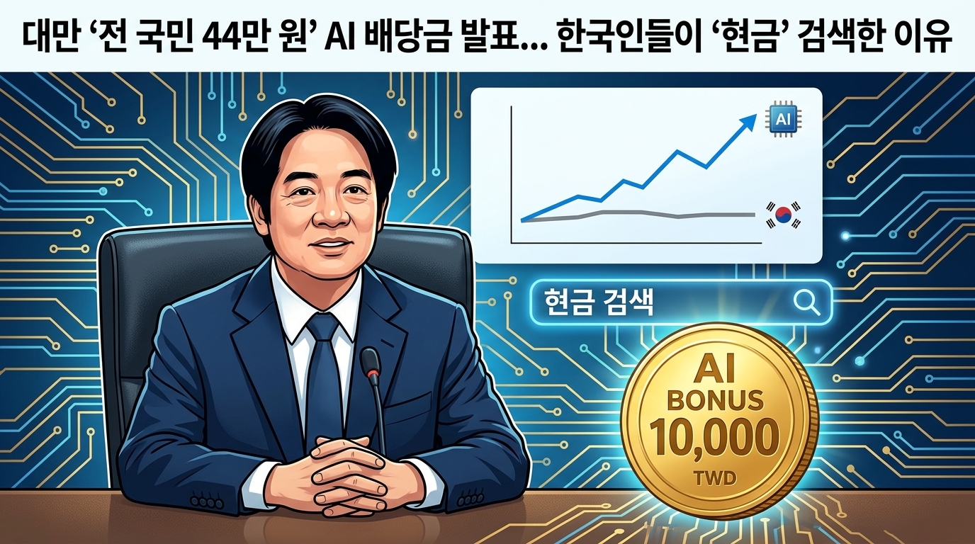 전 국민에게 44만 원씩 쏜다? 대만의 ‘AI 배당금’ 발표에 한국인들이 검색창에 ‘현금’을 쳐본 이유