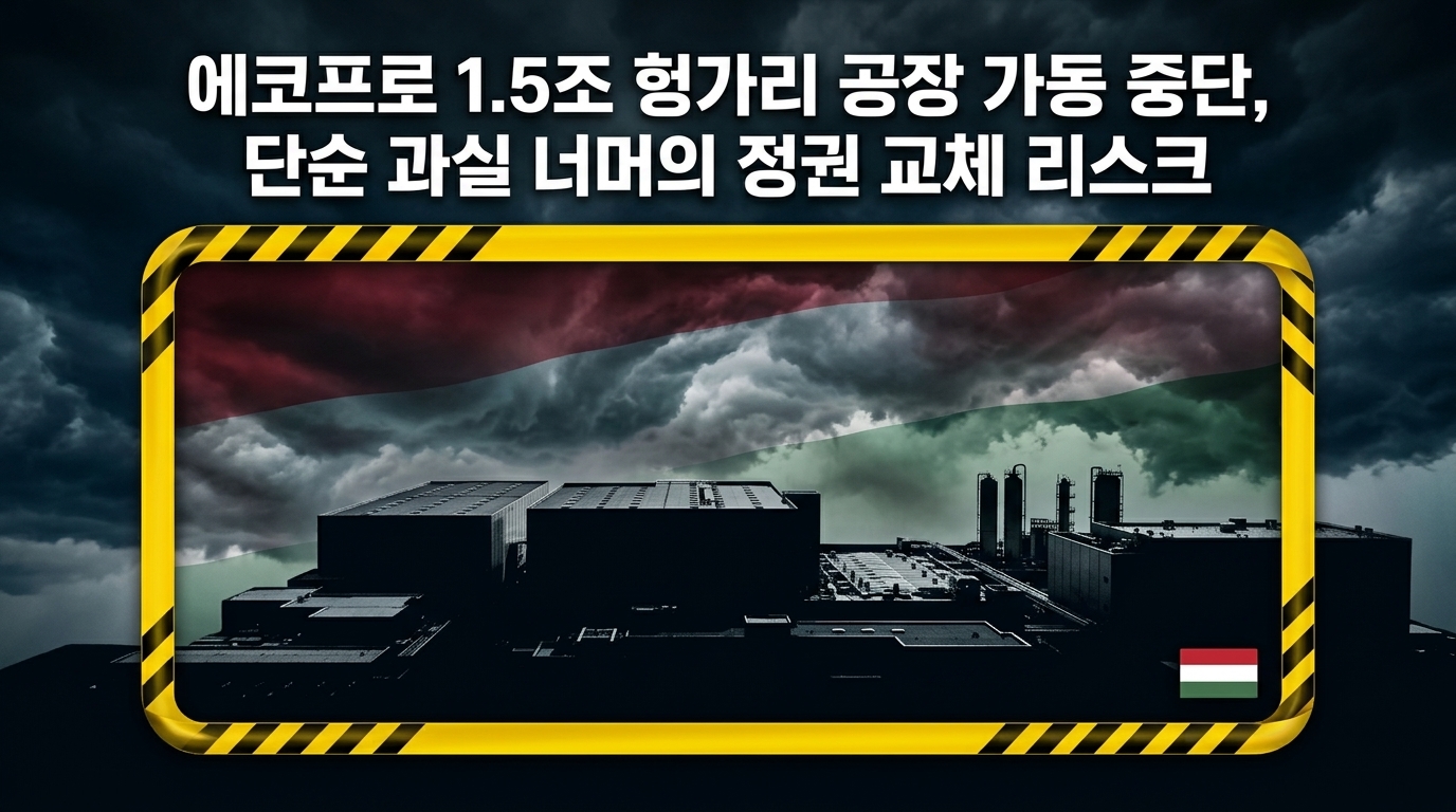 에코프로 1.5조 헝가리 공장 가동 중단, 단순 과실 너머의 정권 교체 리스크