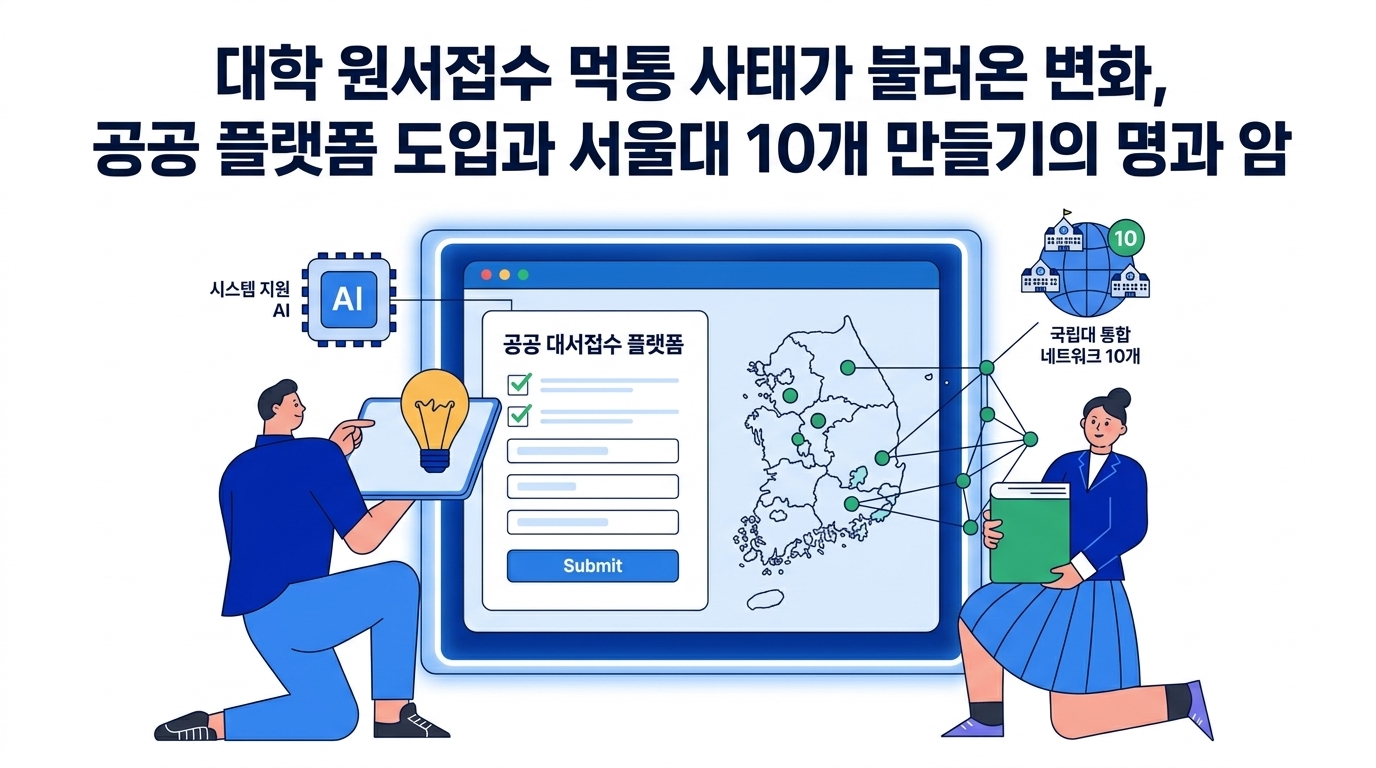 대학 원서접수 먹통 사태가 불러온 변화, 공공 플랫폼 도입과 서울대 10개 만들기의 명과 암