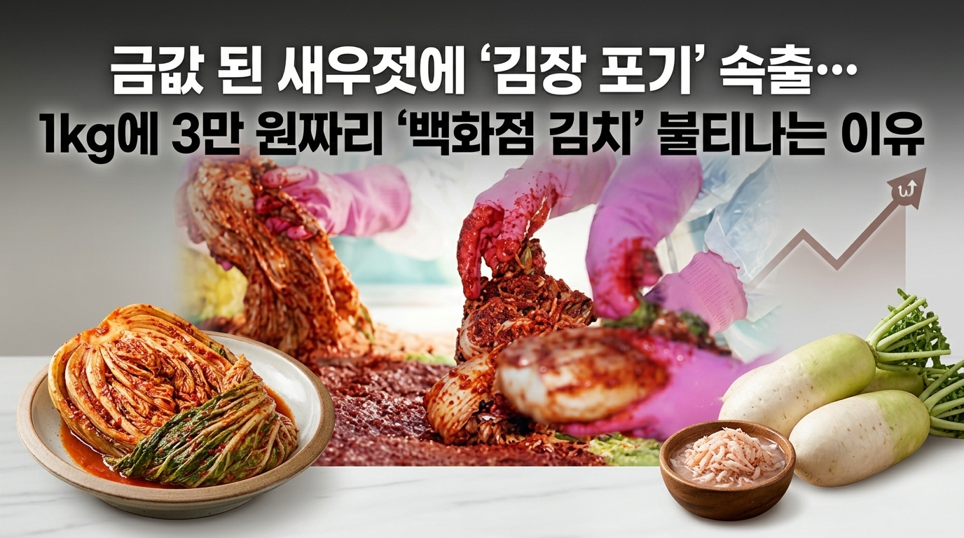 금값 된 새우젓에 ‘김장 포기’ 속출… 1kg에 3만 원짜리 ‘백화점 김치’ 불티나는 이유
