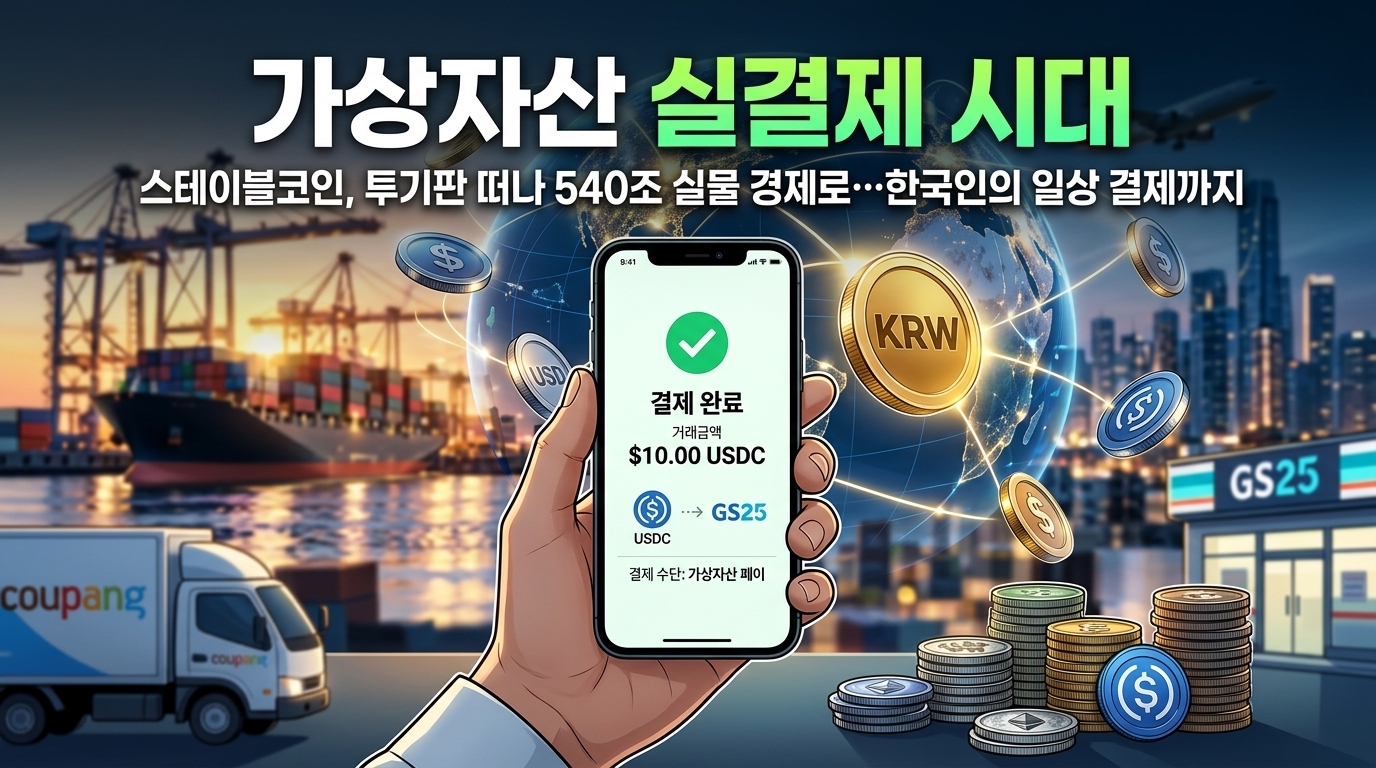 스테이블코인, 투기판 떠나 540조 실물 경제로…한국인의 일상 결제까지 파고든 이유