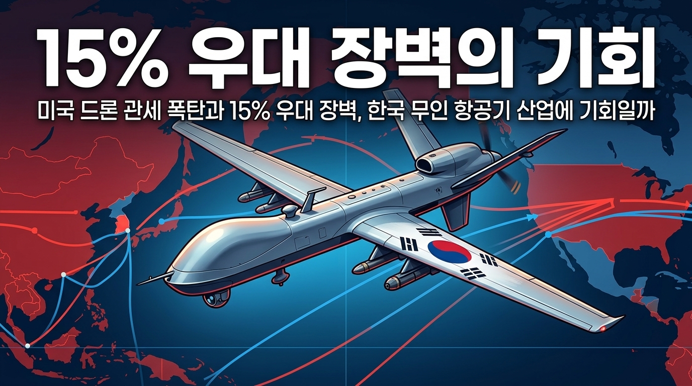 미국 드론 관세 폭탄과 15% 우대 장벽, 한국 무인 항공기 산업에 기회일까