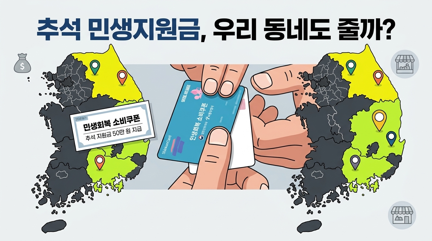 민생회복 소비쿠폰 찾는 이들…지자체 추석 지원금 50만 원 지급과 지역 격차 논란