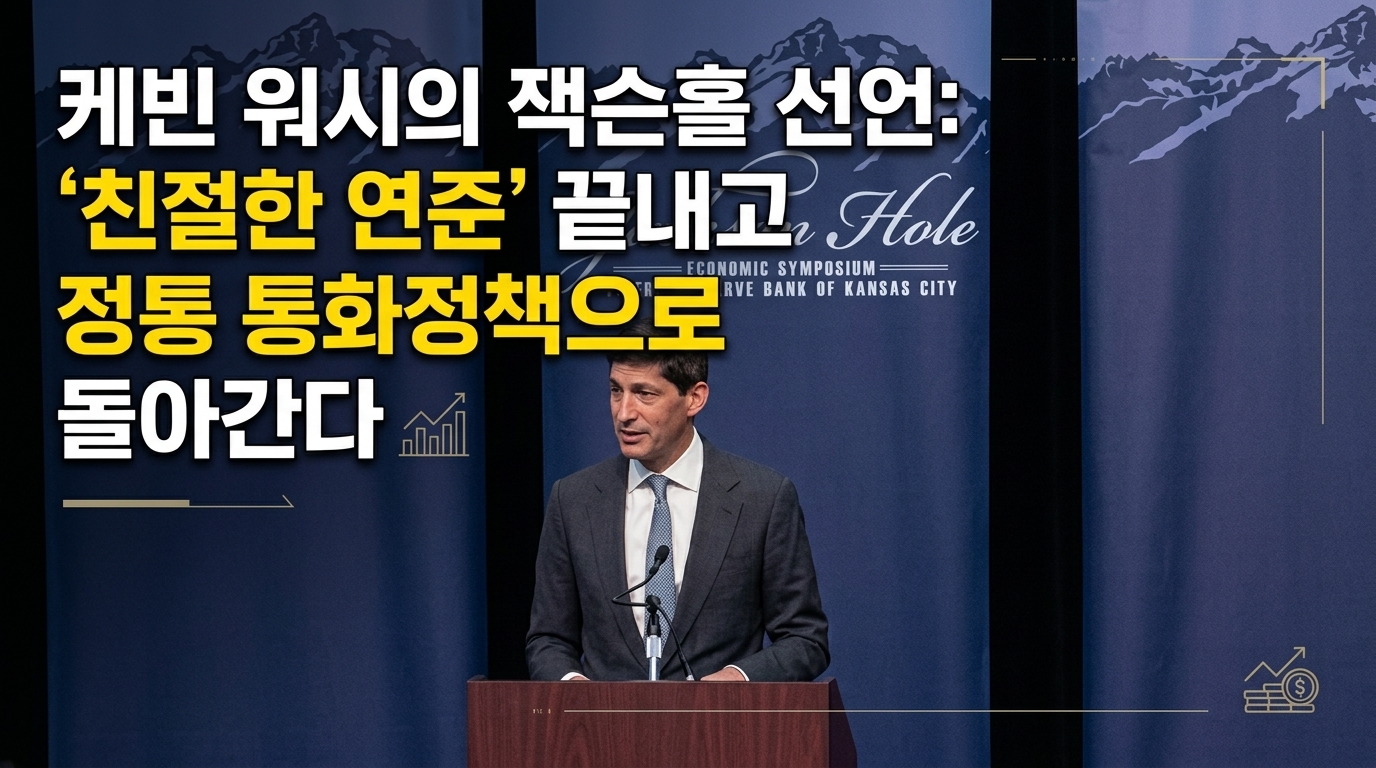케빈 워시의 잭슨홀 선언: '친절한 연준' 끝내고 정통 통화정책으로 돌아간다